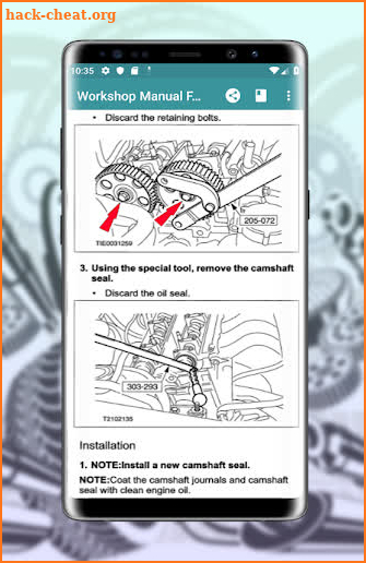 Repair Manual for Ford Fiesta screenshot