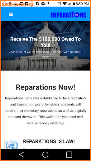Reparations screenshot