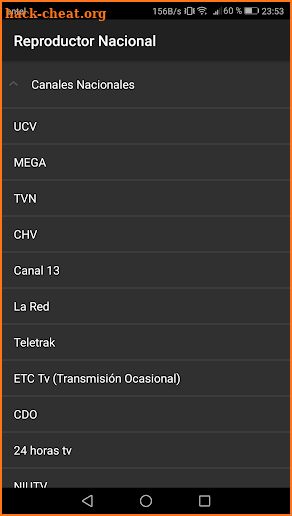 Reproductor TV Chilena screenshot