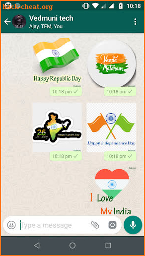 Republic Day Stickers for Whatsapp (WAStickerApps) screenshot