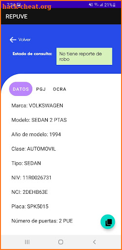 REPUVE - Consulta placa vehicular screenshot