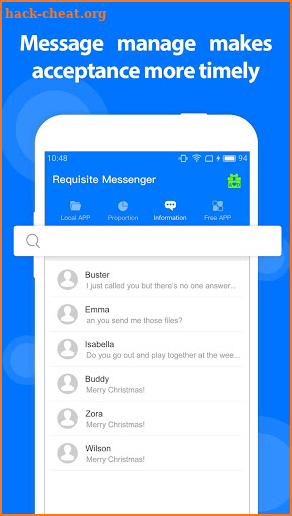 Requisite Messenger screenshot