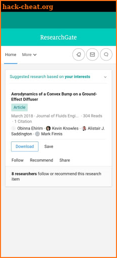 Research Gate screenshot