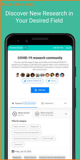 ResearchGate - Find and Share Research with World screenshot