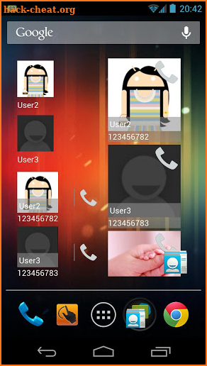 Resizable Contacts Widget Pro screenshot