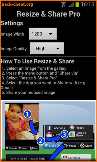 Resize and Share Pro screenshot