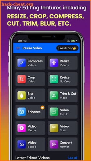 Resize Video, Compress & Crop screenshot