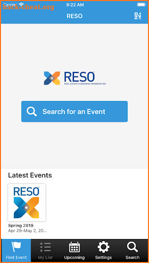 RESO Events screenshot