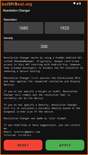 Resolution Changer — Uses ADB screenshot