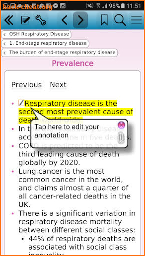 Respiratory Disease screenshot