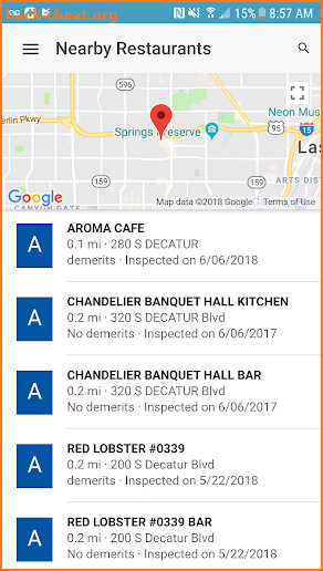 Restaurant Grades Southern Nevada screenshot