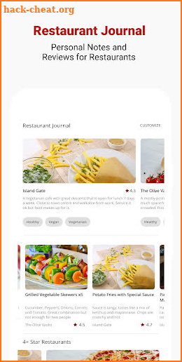 Restaurant Journal: Personal Notes and Reviews screenshot