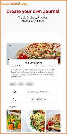Restaurant Journal: Personal Notes and Reviews screenshot