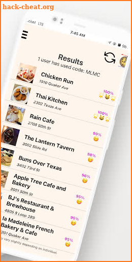 Restaurant Swipe screenshot