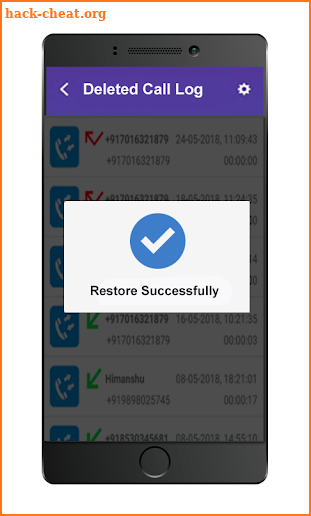 Restore Deleted Call Log screenshot