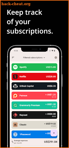 ReSubs: Subscription Manager screenshot