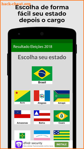 Resultado Eleições 2018 screenshot
