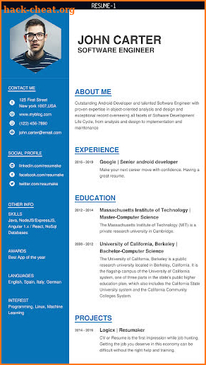 Resumaker - Resume builder app free CV maker jobs screenshot
