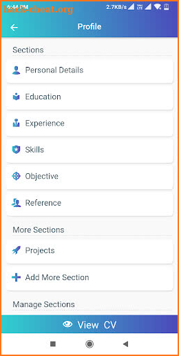 Resume Builder App Free CV maker CV templates 2019 screenshot