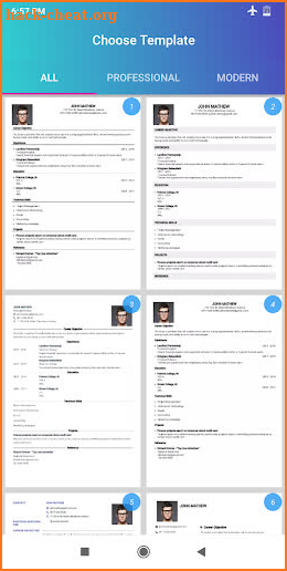 Resume Builder App Free CV maker CV templates 2019 screenshot