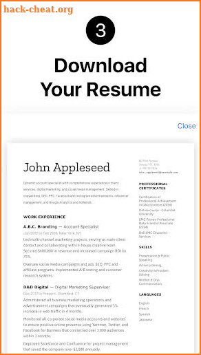 Resume Builder App Free: PDF Templates, CV Creator screenshot