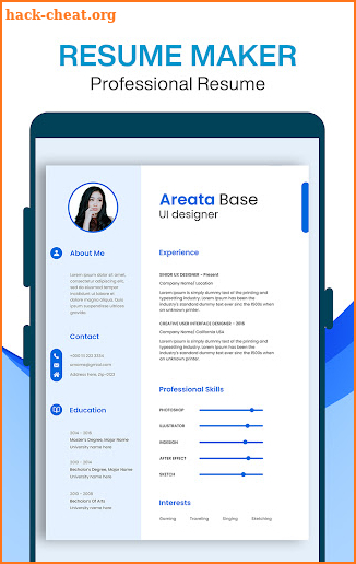 Resume Builder CV Maker PDF screenshot