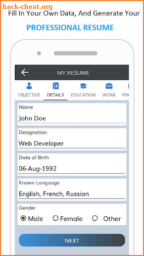 Resume Builder - Get Your CV Noticed By Recruiter screenshot