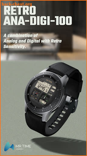 Retro Ana-Digi 100 : Watch Face by MR TIME screenshot