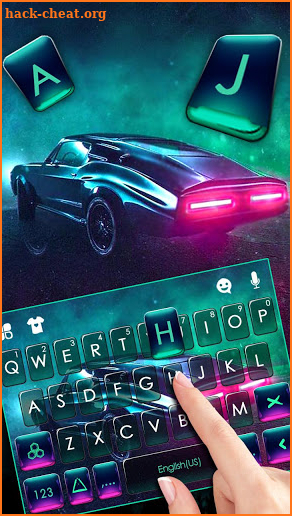 Retro Cyberpunk Car Keyboard Theme screenshot