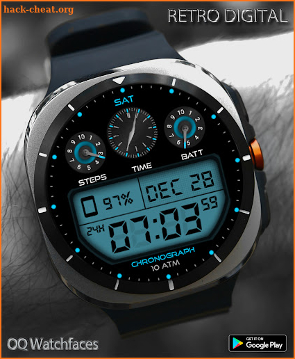 Retro Digital WF Wear OS 4+ screenshot