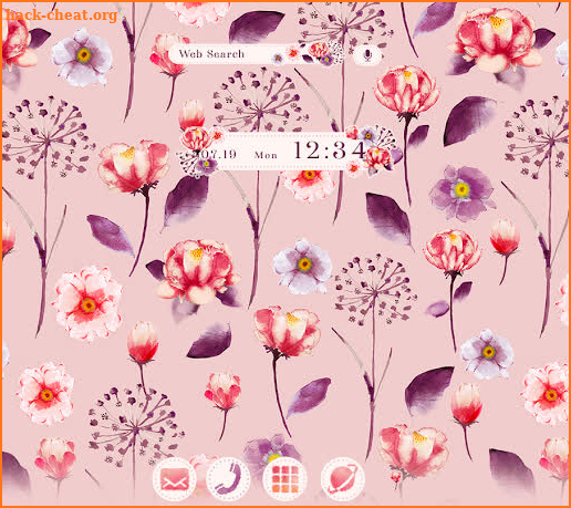 Retro Flower Pattern +HOME screenshot