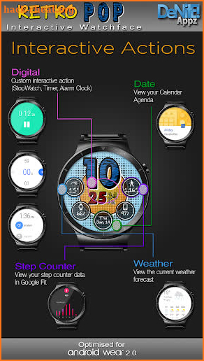 Retro Pop HD Watch Face Widget & Live Wallpaper screenshot