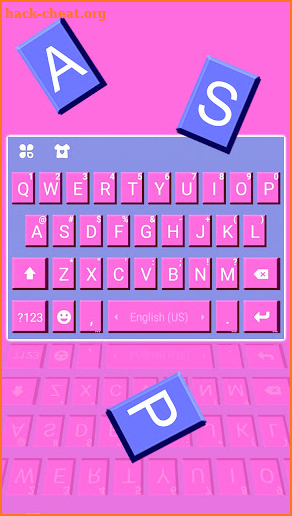 Retro Purple Pink Keyboard Background screenshot