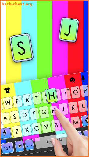 Retro TV Static Keyboard Background screenshot