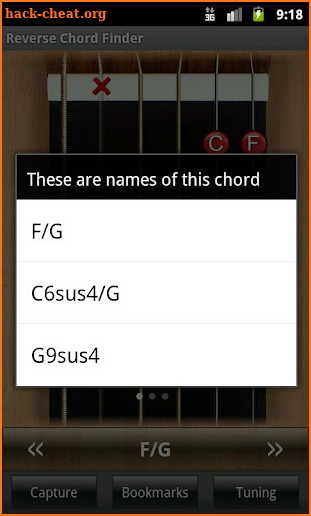 Reverse Chord Finder Free screenshot