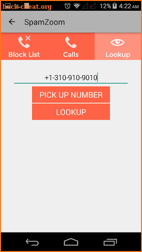Reverse Phone Lookup screenshot