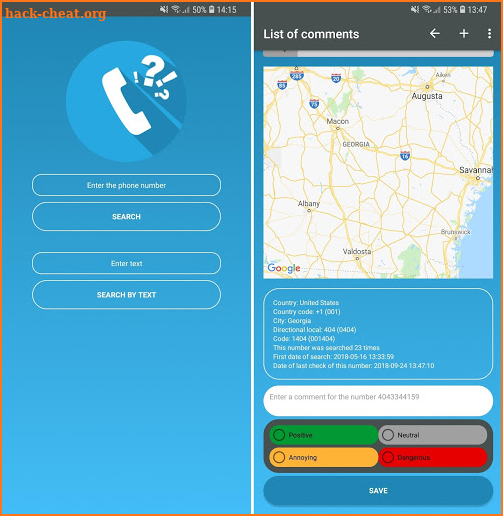 Reverse Phone Lookup - Tracking number screenshot