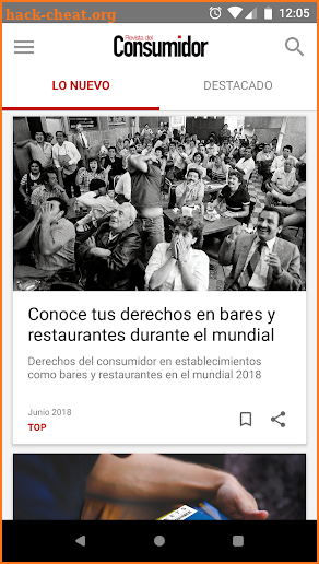 Revista del Consumidor App screenshot