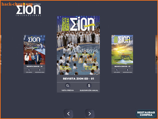 Revista Zion Internacional screenshot