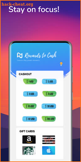 Rewards to Cash screenshot