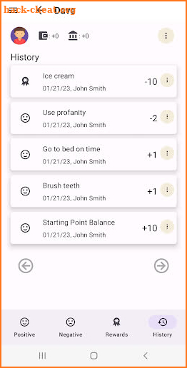 Rewardster - Behavior chart screenshot