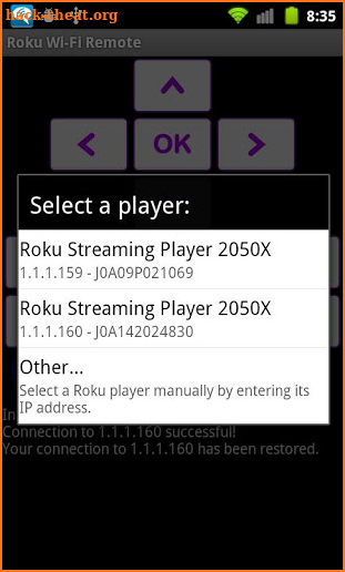 Rfi - remote for Roku players screenshot