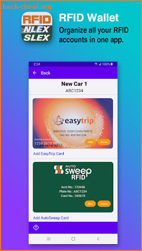 RFID Wallet EasyTrip AutoSweep screenshot