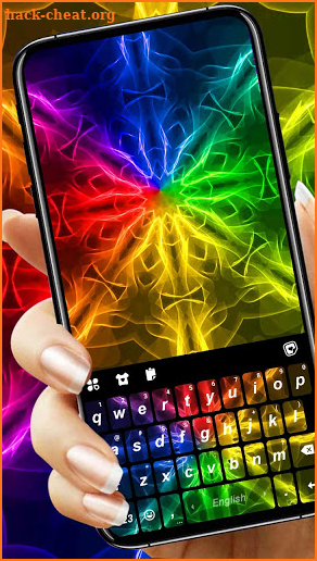 RGB Geometric Colors Keyboard Background screenshot