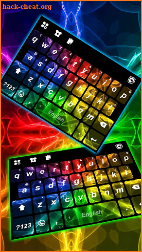 RGB Geometric Colors Keyboard Background screenshot
