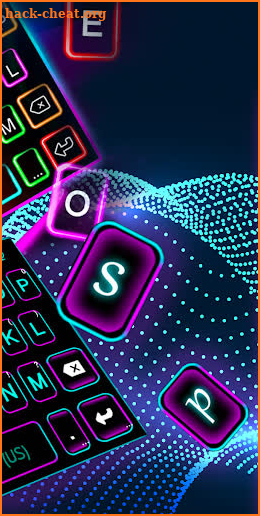 RGB Neon HD Keyboard Background screenshot