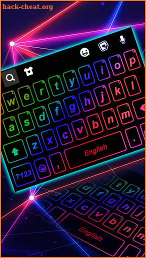 RGB Neon Keyboard Background screenshot
