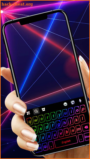 RGB Neon Keyboard Background screenshot