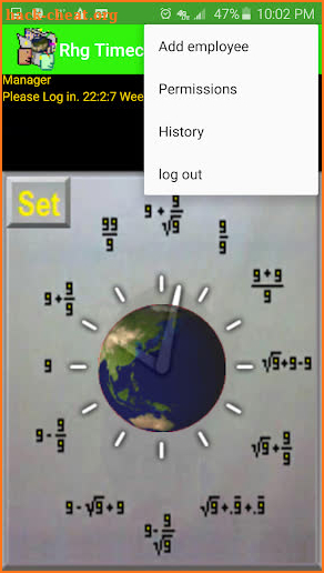 Rhg Timecard screenshot