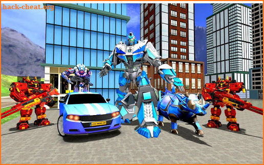 Rhino Robot Car Transformation: Robot City battle screenshot